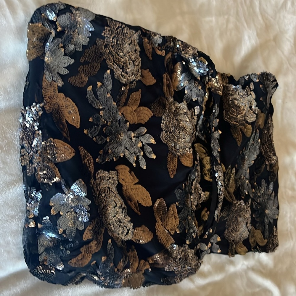Black, Gold, and Sliver Slouchy Muche et Muchette Handbag - Picture 3 of 5